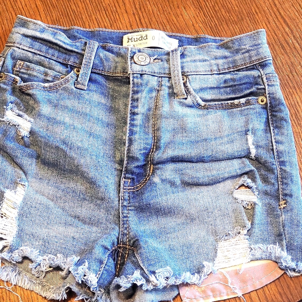 Mudd Shorts, High Rise Shortie, Flex Stretch